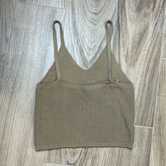 Frye‎ Tan Knit Cotton Tank Top - Picture 2 of 6